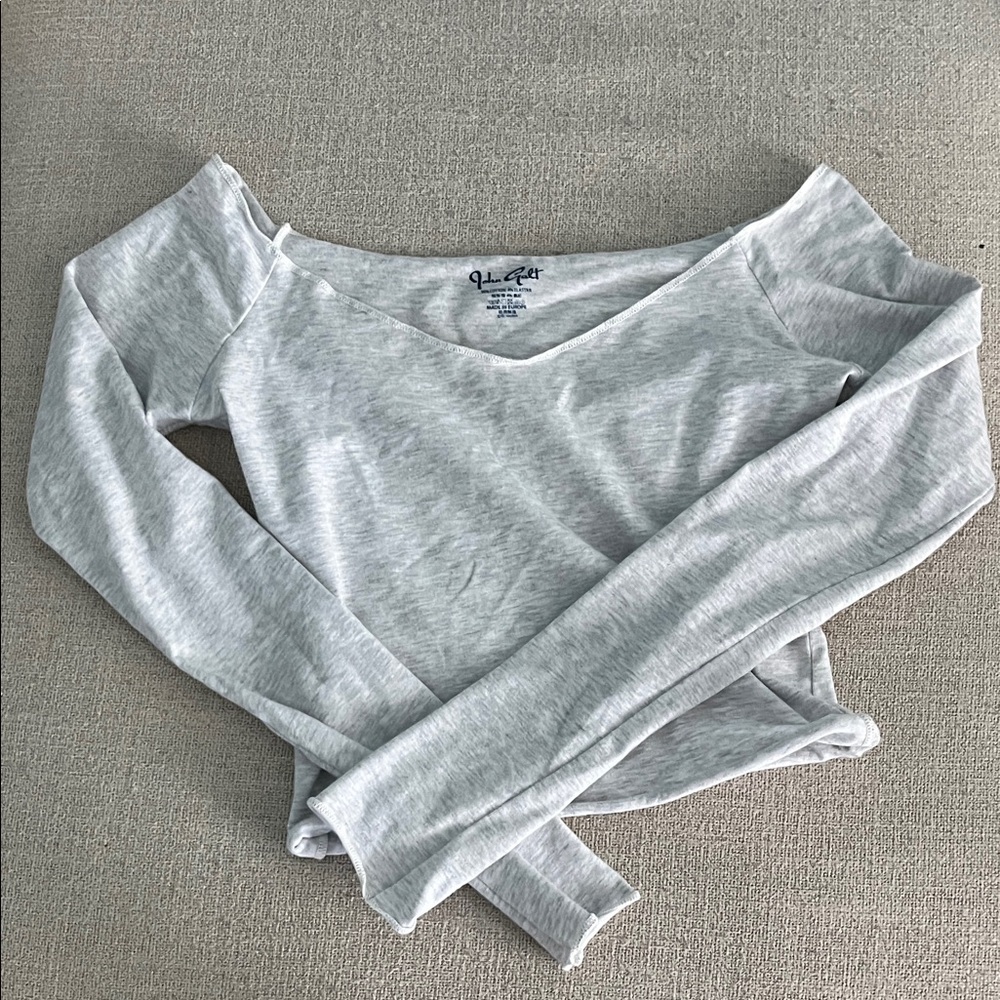 Brandy Melville grey long sleeve v neck